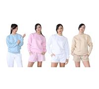 Super Nova Sweatshirts for Women UK | Women's Classic Sweatshirt | Multiple Colors & Sizes | Women's Sweatshirt (UK, Alpha, XL, Regular, Regular, 4, White/Sand/Baby Pink/Sky Blue)