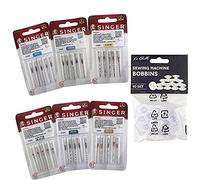 Super Pack of 30 Singer Sewing Machine Needles for Universal and Cotton Fabrics Thickness 60, 70, 80, 90, 100 and 110
