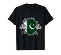 Super Pakistani Pakistan Flag Country Roots DNA Heritage Value Graphic T-Shirt, Men, Black, M