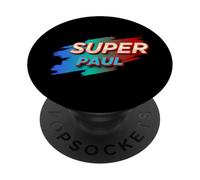 Super PAUL T-Shirt Funny Name PAULS PopSockets Adhesive PopGrip
