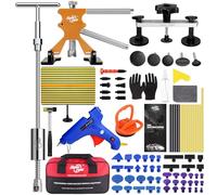 Super PDR 94PCS Car Dent Puller Kit Paintless Dent Removal Tools PDR Kit Auto Body Repair Suction Puller Dent Repair Kit for Cars Body Repair Tools with Dent Lifter, Bridge Puller, Slide Hammer