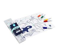 SUPER PETIT - Educational Game - Colouring Placemat - Ice Pack Theme Colouring - 5 Felt-Tip Pens And Bracelet Included - Easy To Clean - Reusable - Antibacterial - For Ages 3+