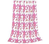 Super Pink Monkeys Soft Blanket Warm Cozy Throw Blanket Lightweight Blankets