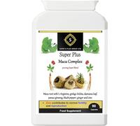 Super Plus Maca Complex with Ginkgo Biloba Panax Ginseng Ginger Root Sexual Health Fertility Reproduction Women & Men Health Supplement 90 Capsules