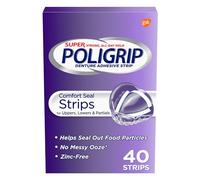 Super Poligrip Comfort Seal Denture Adhesive Strips, 40 Count(Pack of 4)