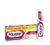 Super Poligrip Original Formula Zinc Free Denture and Partials Adhesive Cream, 2.4 ounce (Twin Pack)