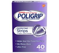 Super Poligrip Strips Size 40 Ct Poligrip Strong All Day Comfort Seal Denture Adhesive Strips