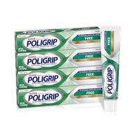 Super Poligrip Zinc Free Denture and Partials Adhesive Cream, 2.4 ounce (Pack of 4)