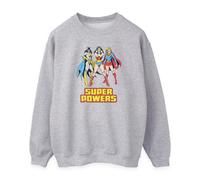 Super Power Wonder Woman Sweatshirt Superhero Girls Grey M