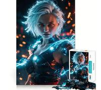 Super Powered Girl Jigsaw Puzzle for Adults 1000 Pieces Think Smart Toy Home Enjoy Accurate Cut Wall Art Decor (38x52cm)