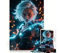 Super Powered Girl Jigsaw Puzzles for Adults 1000 Pieces Brain Challenge Toy Quiet Fun Precise Cut Wall Art Decor (50x75cm)