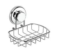 Super Powerful Vacuum Suction Soap Dish - Strong Stainless Steel Sponge Holder for Bathroom & Kitchen (Chrome)