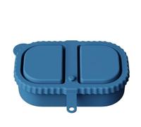 Super Practical! Silicone Double Compartment Snack Container in A Variety of Colors Perfect for Family Gatherings and Outdoor Trips. Storage Bins for Clothes (A, One Size)