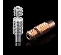 Super Print 1pc Bi-Metal Heatbreak+1pc V6 Titanium Alloy Heat Break for V6 HOTEND Heater Block 1.75MM Filament Smooth.(Bi-Metal+Titanium Alloy)