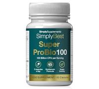 Super Pro Bio 100 | 100 Billion CFU per Serving | 16-Strain Live Culture Complex | Helps Maintain a Balanced Gut Microbiome | Vegan Friendly | 60 Capsules = 1 Month Supply | Made in The UK