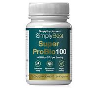 Super ProBio 100 | 100 Billion CFU per Serving | 16-Strain Live Culture Complex | Helps Maintain a Balanced Gut Microbiome | Vegan Friendly | 60 Capsules = 1 Month Supply | Made in the UK