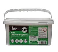 Super Professional 5 In 1 Super Dishwash Capsules C10, 100 capsules, White