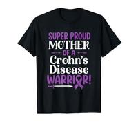 Super Proud Mother of A Crohn's Disease Warrior IBD Fighter Value Graphic T-Shirt