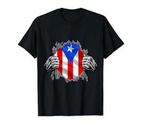 Super Puerto Rican Puerto Rico Flag Boricua Pride Roots Value Graphic T-Shirt, Men, Black, S