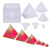 Super Pyramid Silicone Mould Resin Craft Jewelry Crystal Mold Large Pyramid Resin Casting Silicone Jewelry Molds for Paperweight for Home Decoration Office Desk (6)
