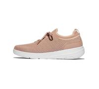 FitFlop SUPER-Q KNIT SLIP ON Womens Lace-Up Trainers-Beige Buff/Rose Gold