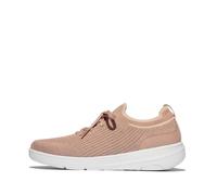 Fitflop Women's Super-Q Knit Slip-ON Laced Sneakers, Beige, 6.5 UK