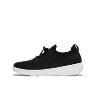 Fitflop Women's Super-Q Knit Slip-ON Laced Sneakers, Black, 3 UK
