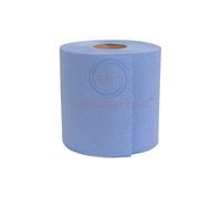 Super Quality Centrefeed Blue Roll - 2 Ply Embossed Blue Paper Towel Roll (1-Pack - 6 Rolls), 80 metre