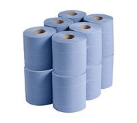 Super Quality Centrefeed Blue Roll - 2 Ply Embossed Blue Paper Towel Roll (2-Pack - 12 Rolls), 80 metre