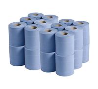 Super Quality Centrefeed Blue Roll - 2 Ply Embossed Blue Paper Towel Roll (4-Pack - 24 Rolls)