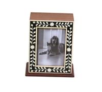 SUPER QUALITY HANDICRAFTS INDIA Wooden Urn Box With Photo Frame | Decorative Pet Urns | Funeral Urns | Wood Cremation Urns For Cat and Dog Ashes | Burial Urns | Handmade Urns (8 x 5 x 9.5)