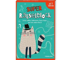 Super Ratselblock ab 5 Jahren. Erstes Zahlen, F, Heine.