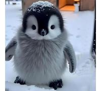 Super Realistic Plush Decor - Penguin, 2025 New Real Stuffed Animal Penguins Figurines, Ultra-soft Plush, Soft Cute Stuffy, Penguins Stuff Pets Plushies Figures, for Kids Penguin(ExcludingSharkCloak)
