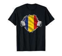 Super Romanian Heritage Proud Romania Roots Flag T-Shirt