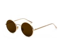Super Round Sunglasses for Women Fashion Men Lens Uv400 (Golden Tea,1 Size)