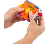 Super Sensory Square Fidget Cube, Multi-Sensory Toy with Spin, Push, Pop, Twist, Click Features, Tactile Exploration