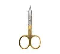 SUPER SHARP CURVED EDGE CUTICLE NAIL SCISSORS ARROW POINT HALF GOLD