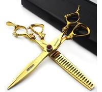 Super Sharp Hair Scissors 6/7/7.5/8/9 inch, Providing a Stable Feel.. (7inch-2pc-B)