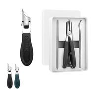 Super Sharp Oblique Nail Clippers Set, 2025 New Three Sets of Eagle Beak Beveled Nail Clippers, Wide Jaw Opening Anti-Splash, for Seniors (Black)