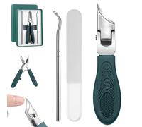 Super Sharp Oblique Nail Clippers, Sets of Eagle Beak Beveled Nail Clippers, Wide Mouth Opening for Splash Protection, for Adult, Seniors, Men (Green)