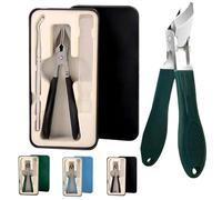 Super Sharp Oblique Nail Clippers Three Sets of Eagle Beak Beveled Nail Clippers Wide Jaw Opening Anti-Splash Slanted Ergonomic Angled Head Senior Toenail Clipper (Black)