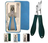 Super Sharp Oblique Nail Clippers Three Sets of Eagle Beak Beveled Nail Clippers Wide Jaw Opening Anti-Splash Slanted Ergonomic Angled Head Senior Toenail Clipper (Blue)
