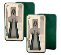 Super Sharp Oblique Nail Clippers, Wide Jaw Opening Anti-Splash Slanted Nail Clipper, Nail Clippers for Ingrown Nails, Wide Mouth Toe (Green-2)