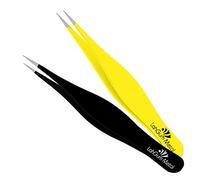 Super Sharp Pointed Tweezers Precision Fine Point Tip Ingrown Hair Removal Kit - Extra Thin Stainless Facial Hair Remover for Face