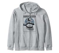 Super Sleuth Retro Vintage Magnifying Glass Spy Zip Hoodie
