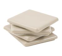 Super Sliders 4701295N 2-1/2 Inch Square Furniture Sliders for Carpet or Durable Hard Surfaces, Beige, 4 PC