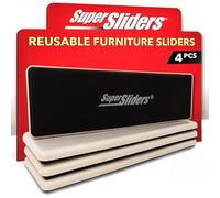 Super Sliders 4703695N Reusable Furniture Movers for Carpeted Surfaces Move Heavy Quickly and Easily, Beige, 4 PC