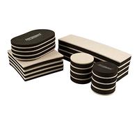 Super Sliders 4712595Z Reusable Felt Furniture Sliders All-in-One Kit for Hard Floor Surfaces PC, Multiple Shapes, Beige, 20 Pieces
