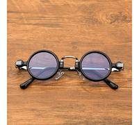 Super Small Mini Glasses, Retro Steampunk Style Sunglasses, Round Metal Glasses, UV400 Protection, Retro Ladies Men's Glasses, Suitable For Street Shooting, Walking, Shopping, (Color:D)