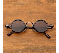 Super Small Mini Glasses, Retro Steampunk Style Sunglasses, Round Metal Glasses, UV400 Protection, Retro Ladies Men's Glasses, Suitable For Street Shooting, Walking, Shopping, (Color:F)